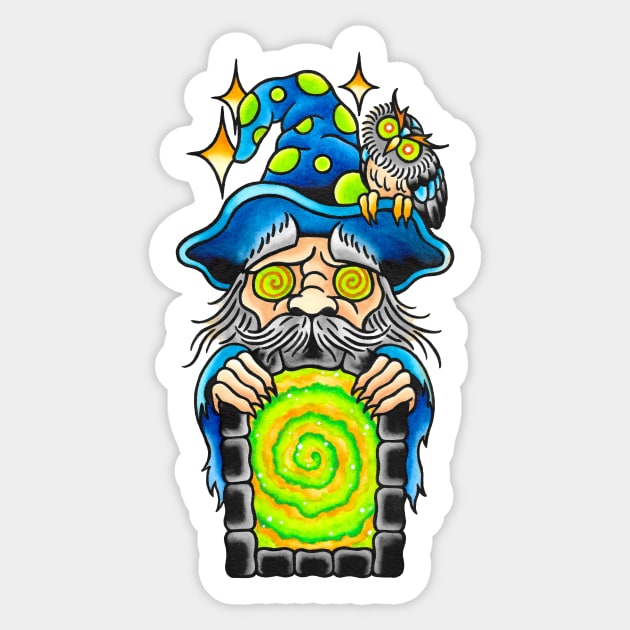 Weird Wizard Sticker by Jake B